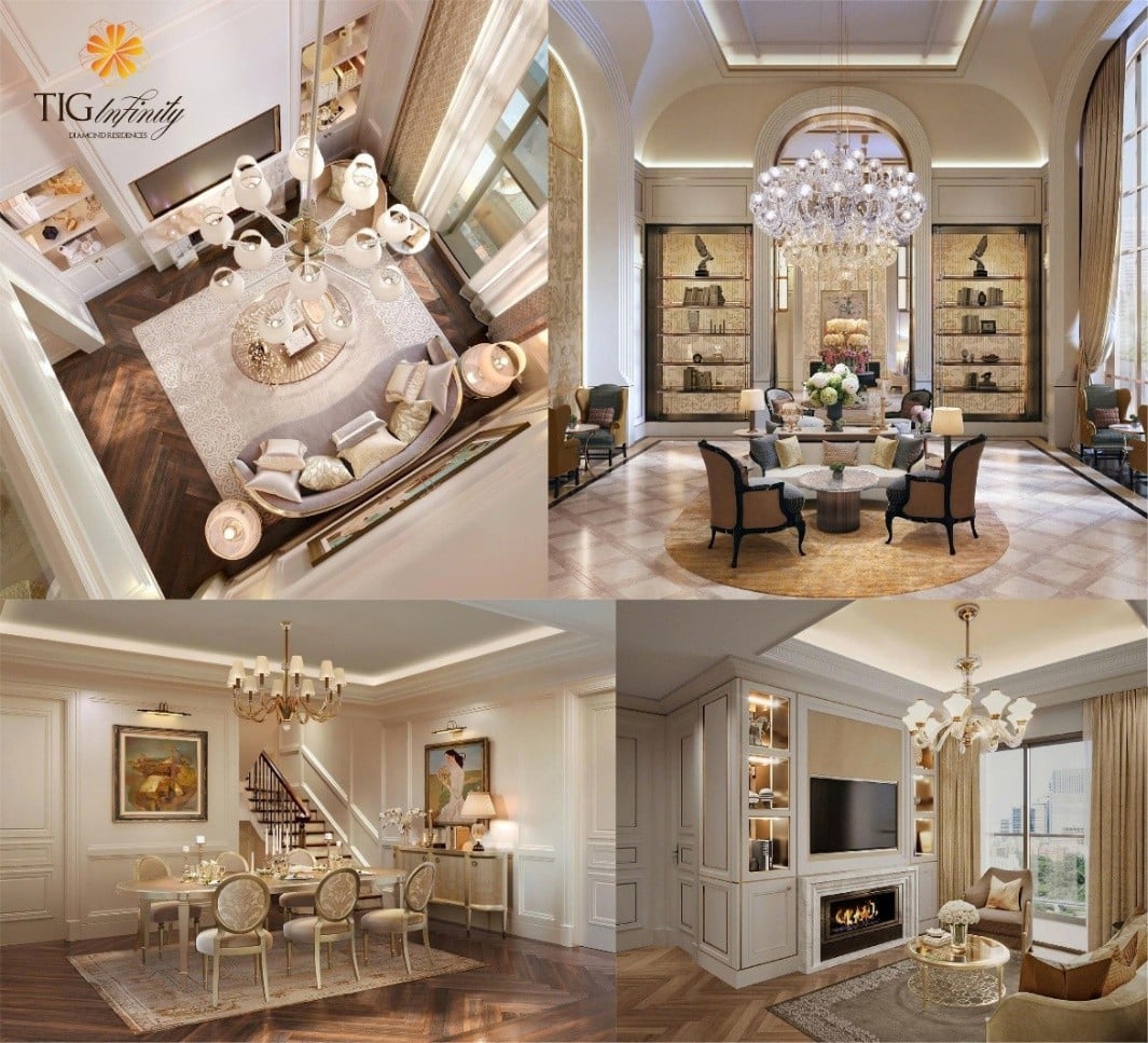 Nội thất được thiết kế theo tiêu chuẩn 5 sao, tinh tế trong từng chi tiết